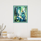 Magier Riding a Wolf Poster (Küche)