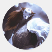 Magier Runder Aufkleber (Vorderseite)