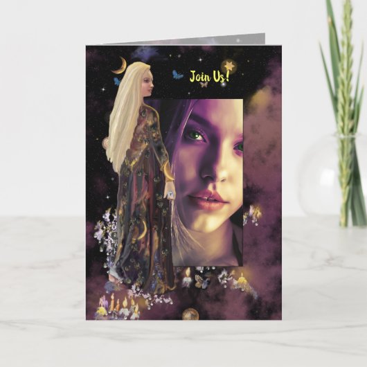 Magier, Schablone! Einladung (Vorderseite)