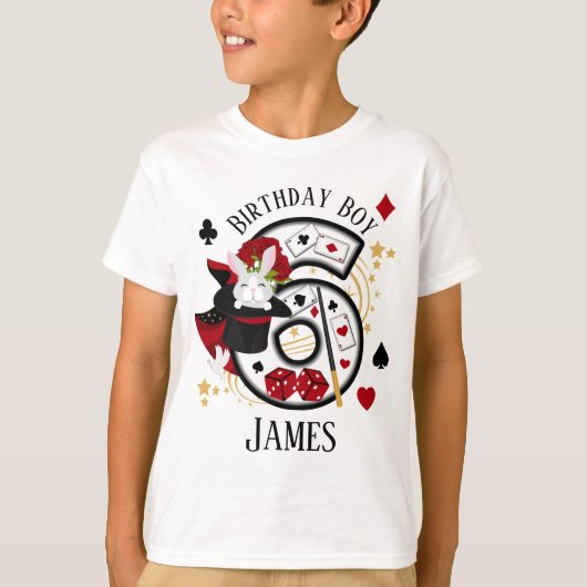 Magier Sechster Geburtstag Shirt Magie Geburtstag (Vorderseite)