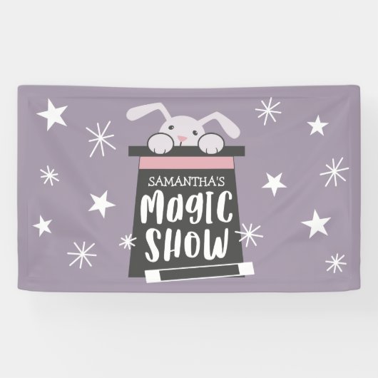 Magier Show Geburtstagsparty Magician Banner (Horizontal)