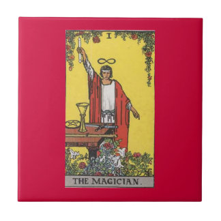 Magier-Tarot-Dualkartenverarbeitung Fliese