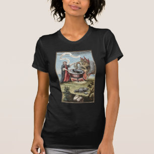 Magier und Drache im Kessel der Alchemie T-Shirt