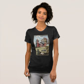Magier und Drache im Kessel der Alchemie T-Shirt (Vorne ganz)