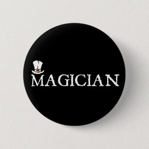 Magier und Hut Button