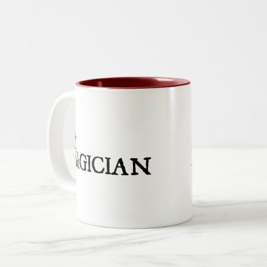 Magier und Hut Zweifarbige Tasse (Vorderseite Links)