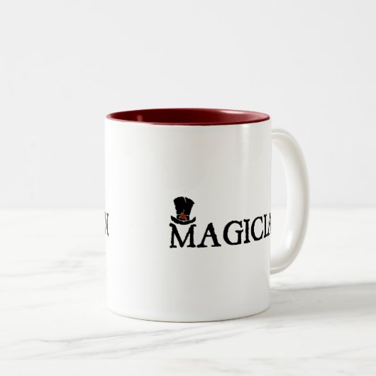 Magier und Hut Zweifarbige Tasse (VorderseiteRechts)