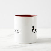 Magier und Hut Zweifarbige Tasse (Mittel)