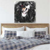 Magier und Spielkarten Abracadabra - Zeichnend Leinwanddruck (Insitu (Schlafzimmer))