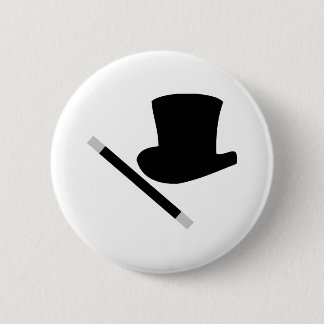 Magier-Zylinder und Magie-Stab Button