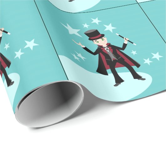 Magierkindergeburtstags-Party Geschenkpapier (Rolleneckpunkt)