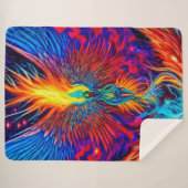 Magisch farbenfroh Phoenix Sherpa Blanket Sherpadecke (Vorderseite (Horizontal))