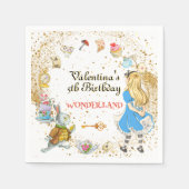 Magisch farbenfrohe Niedliche Alice's Wunderland G Serviette (Vorderseite)