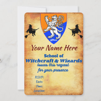 Magisch, flache Einladung, Größe: 5" x 7" Einladung