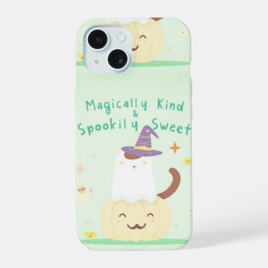 Magisch freundlich & gruselig süß – Süße Pastell-H iPhone 15 Hülle (Rückseite)