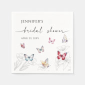 Magisch gibt er mir Schmetterlinge Brautparty Serviette (Vorderseite)