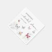 Magisch gibt er mir Schmetterlinge Brautparty Serviette (Ecke)