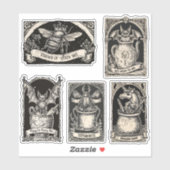 Magisch-Gothic Hexe Zaubertrank Flaschenetiketten Aufkleber (Blatt)