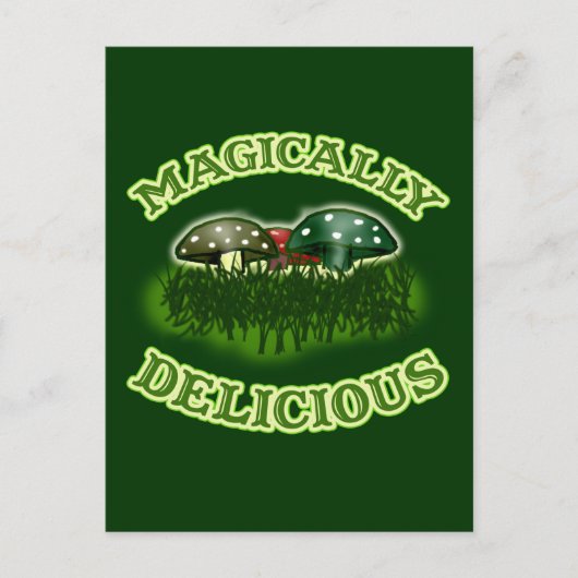 Magisch köstlich mit Pilzen Postkarte (Vorderseite)
