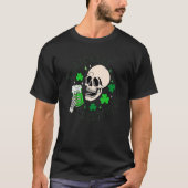 Magisch köstlich St Patrick's Day Skeleton Skul T-Shirt (Vorderseite)