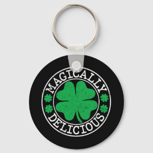 Magisch köstliches Funny St Patricks Day Kleeblatt Schlüsselanhänger