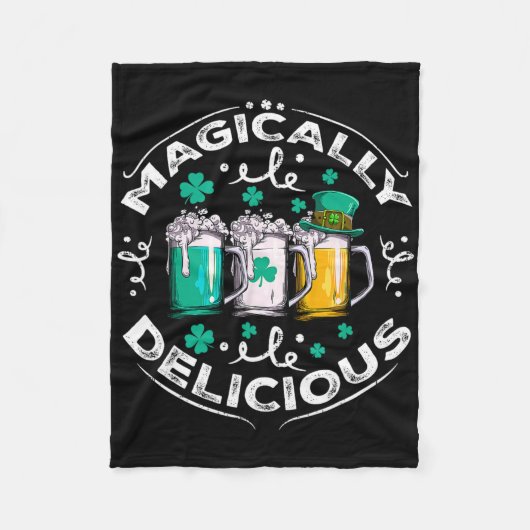 Magisch leckere St. Patricks Day Bier trinken Fleecedecke (Vorderseite)