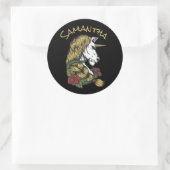 Magisch mit einem Einhorn-Party Runder Aufkleber (Tasche)