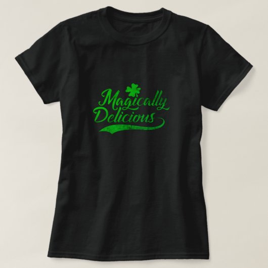 Magisch Niedliches St. Patricks Day Kleeblatt T-Shirt (Design vorne)