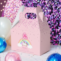 Magisch Pink Unicorn Rainbow Birthday Vielen Dank