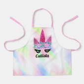 Magisch rosa Einhorn Glitzer Name Schürze (Vorderseite)