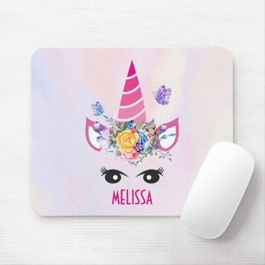 Magisch rosa Einhorn Personalisiert Mousepad (Mit Mouse)