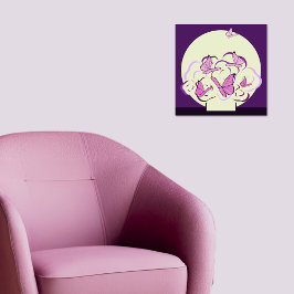 Magisch rosa Lila Bouquet & Butterflies Square Poster