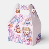 Magisch rosa Lila Halloween Night Sleepover Geschenkschachtel (Rückseite)