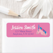 Magisch rosa Lila Horn Unicorn Pferd Mythisch (Insitu)