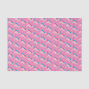 Magisch rosa Lila Horn Unicorn Pferd Mythisch Seidenpapier