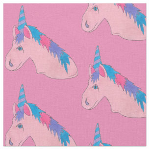 Magisch rosa Lila Horn Unicorn Pferd Mythisch Stoff