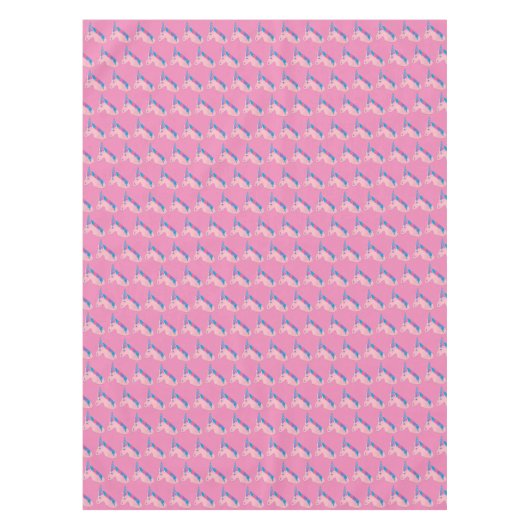 Magisch rosa Lila Horn Unicorn Pferd Mythisch Tischdecke (Vorderseite)