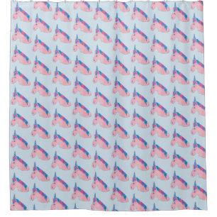 Magisch rosa Lila Mythische Horse Unicorn Liebe Duschvorhang