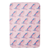 Magisch rosa Lila Mythisches Pferdehorn Einhorndru Badematte (Vorderseite Vertikal)