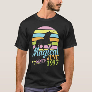Magisch Seit Juni 1997 Happy Birthday Unicorn 25 T-Shirt