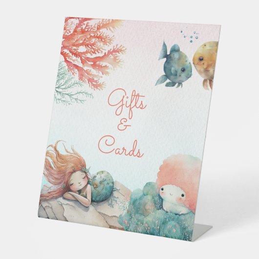 Magisch unter Wasser Party Tabletop Sockelschild (Vorderseite)