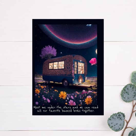 Magisch verboten Bookmobil Postkarte