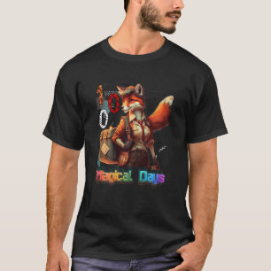 Magische 100 Tage Schule Lehrer Schüler Mädchen T-Shirt