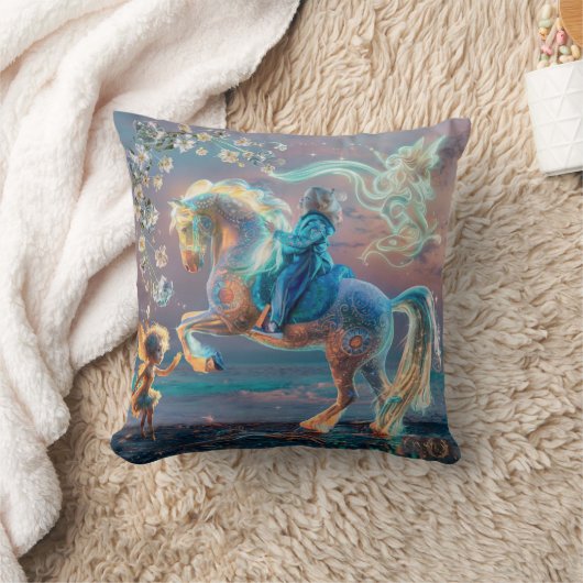 Magische Abenteuer am Strand Kissen (Decke)