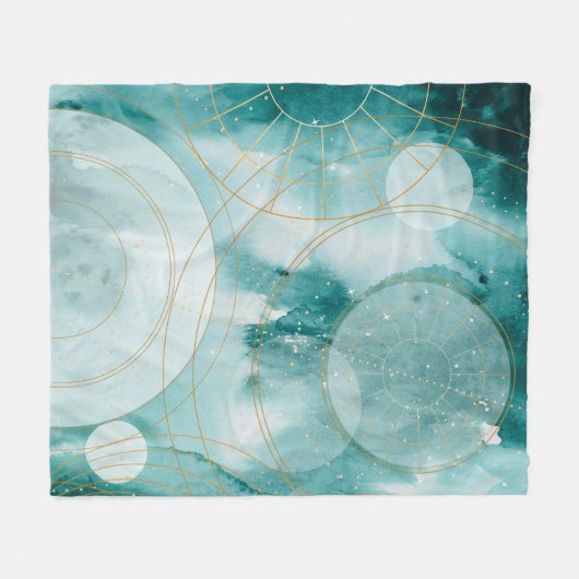 Magische Abschluss Sterne II Fleecedecke (Vorderseite (Horizontal))