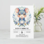 Magische Adventure Mouse Birthday Einladung (Stehend Vorderseite)