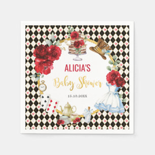 Magische Alice im Wunderland Kinderdusche Tee Part Serviette