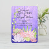 Magische Aquarellbilder für virtuelle Hochzeiten Einladung (Stehend Vorderseite)