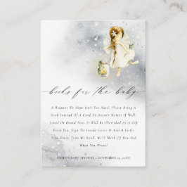 Magische Aquarellbücher für Babydusche Begleitkarte