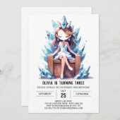 Magische Aquarelldruckerin zum Geburtstag Einladung (Vorne/Hinten)